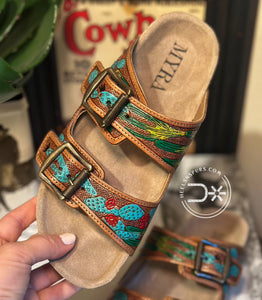 Cactus Tooled Sandals (006)