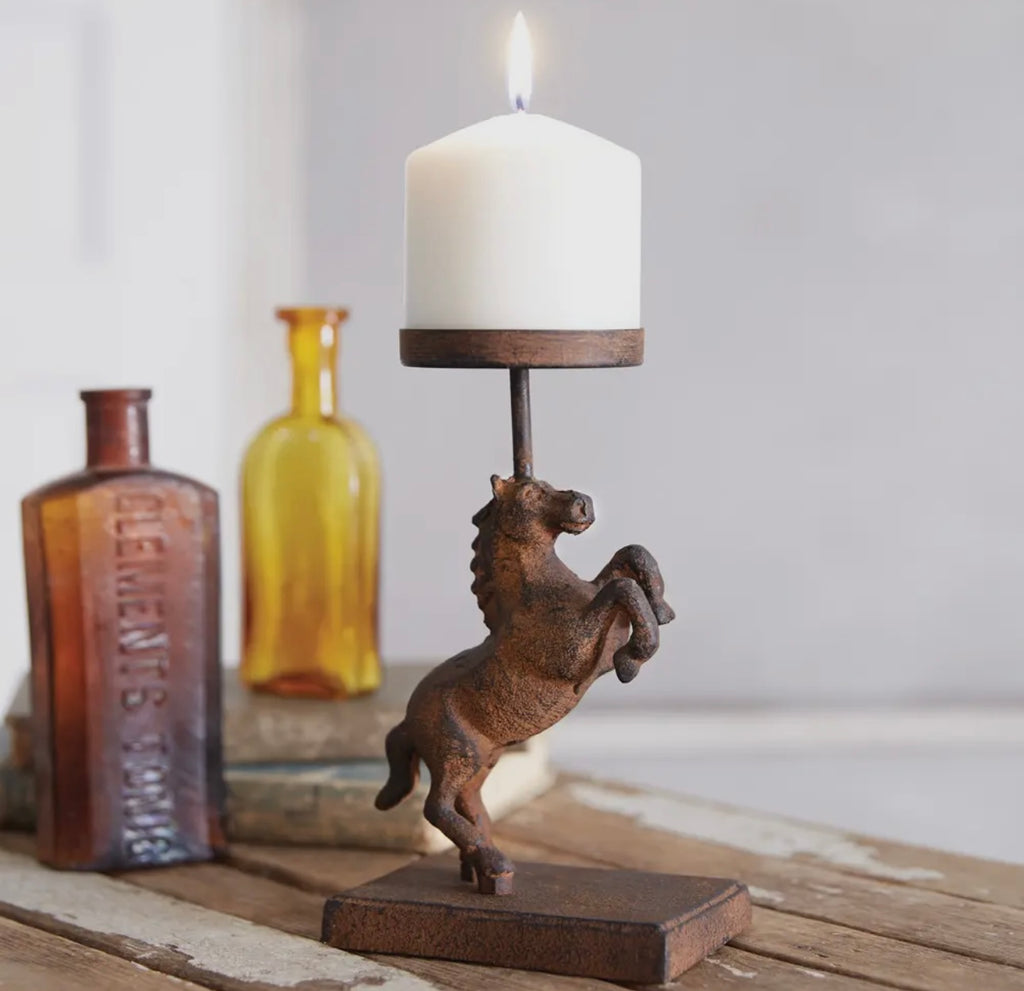 Western Horse Candle Holder