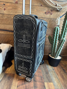 Boot Stitched Rolling Suitcase