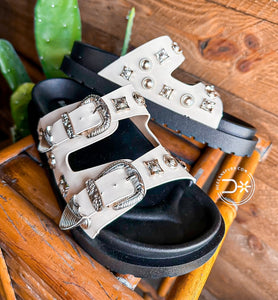 Buckle Sandals ~ Ivory