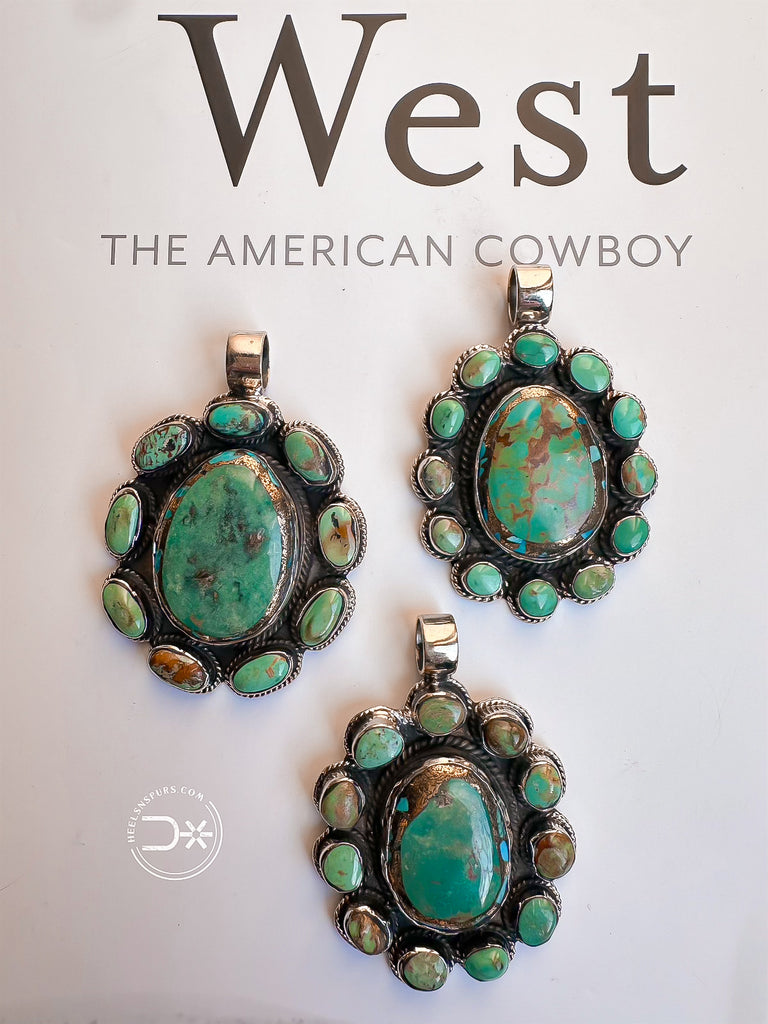 Authentic Cluster Turquoise Pendents