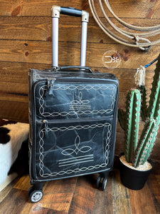 Boot Stitched Rolling Suitcase