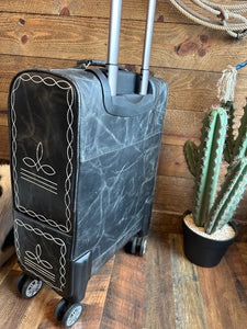 Boot Stitched Rolling Suitcase