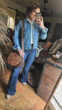 Load image into Gallery viewer, Boot Stitched Denim Jacket
