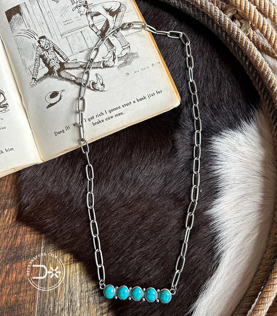 Turquoise Mountain Bar Necklace