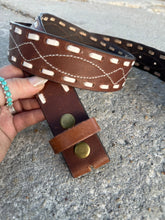 Load image into Gallery viewer, Leather Stitched Belt (Sold Without A Buckle)
