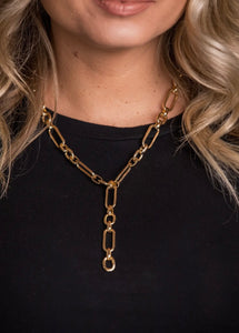 Lariat Chain Necklace ~ Gold