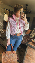 Load image into Gallery viewer, Paisley Puffer Vest ~ Pink
