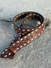 Load image into Gallery viewer, Leather Stitched Belt (Sold Without A Buckle)
