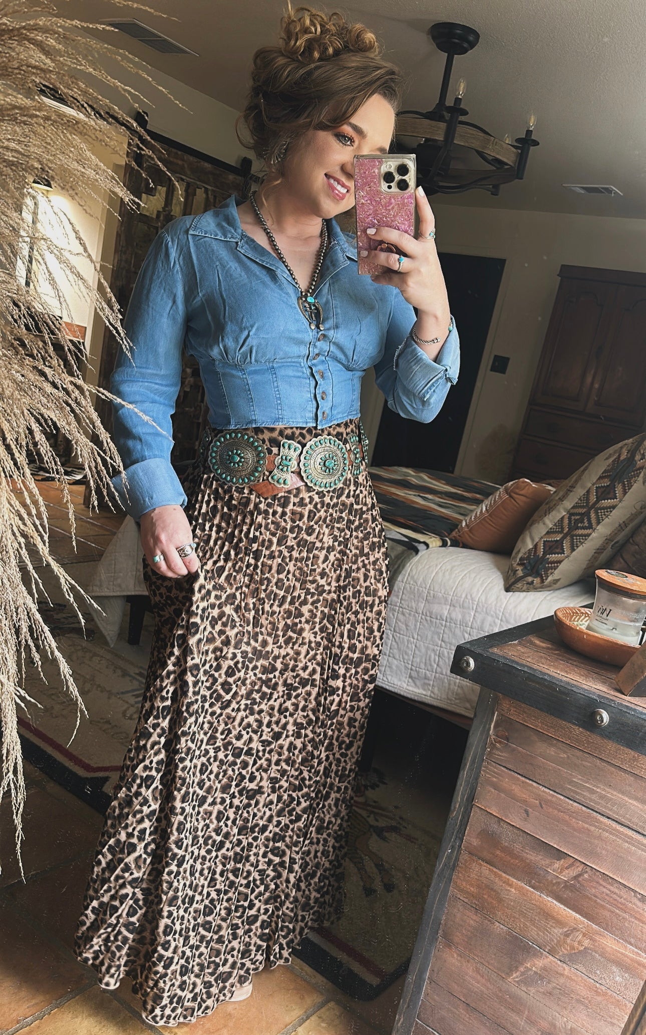 Maggie Leopard Skirt