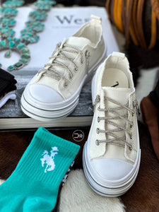 Bling Sneakers ~ White (Very G)