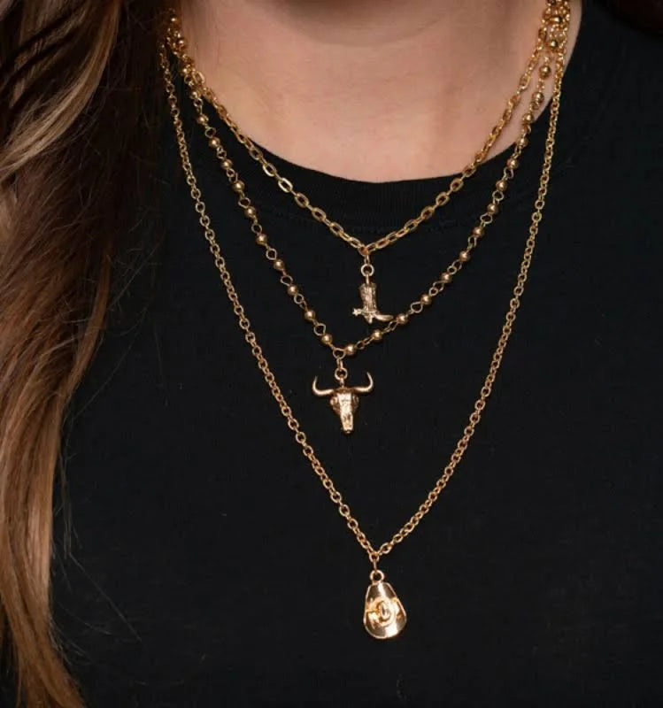 Western Gold Chain Necklace