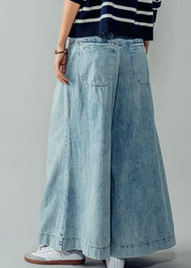 Chambray Button Boho Pants