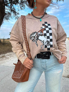 Checkered Bronc Sweatshirt