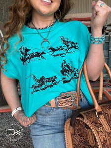 Ropin Tee ~ Turquoise