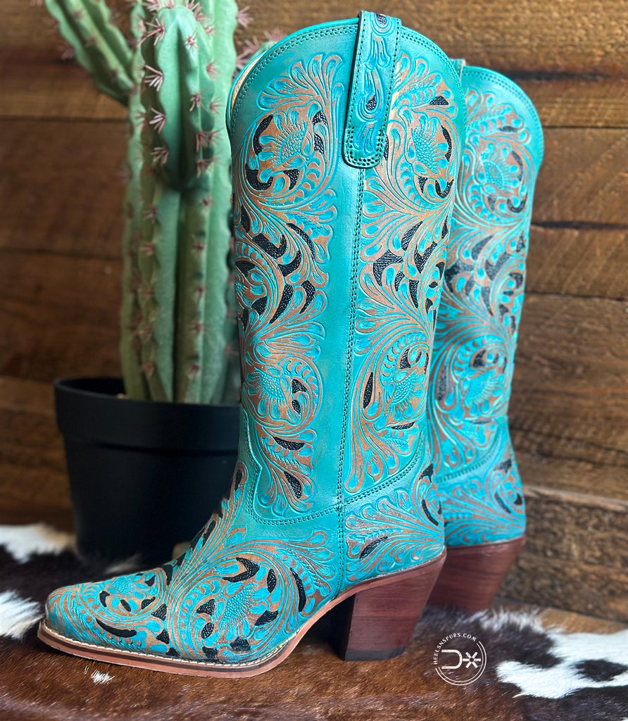 Tennessee Tooled Turquoise Boots