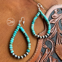 Load image into Gallery viewer, Exclusive Rondelle Turquoise Earrings
